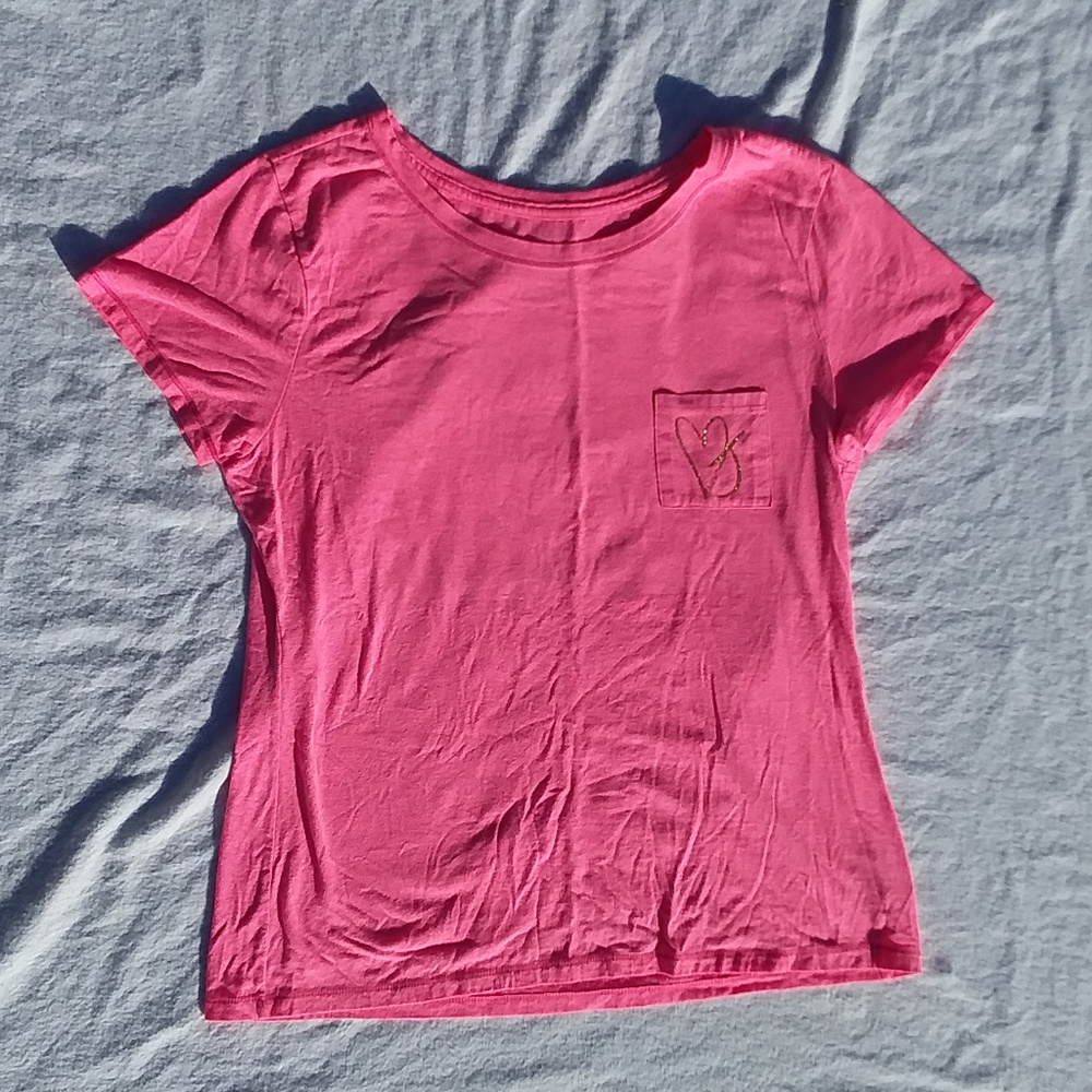 pink HANES short sleeve top